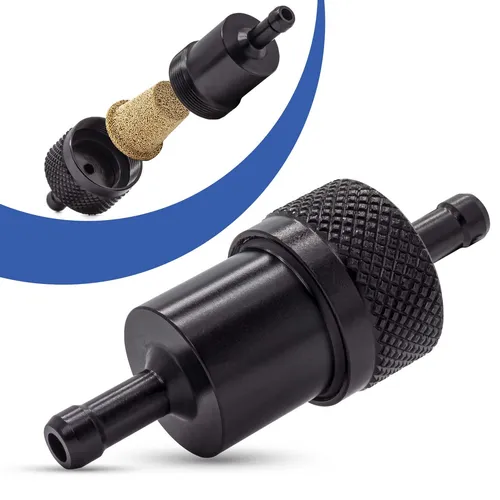 Universal Kraftstofffilter 7mm Aluminium Benzinfilter KFZ Auto Motorrad Schwarz