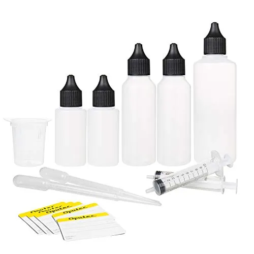 Oputec Liquid Misch Set 20 TLG.: 30ml, 50ml, 100ml, Messbecher, Spritze, Pipette, Etiketten