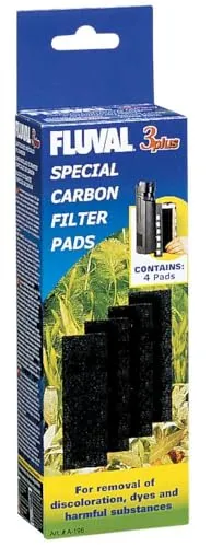 Fluval Aktivkohlefilterpatrone, für den Fluval 3+ Innenfilter, 4er Pack