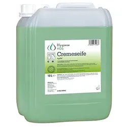 Hygiene Vos Apfel Cremeseife 10L - Seife für alle Druckspendersysteme, dermatologisch getestet, mit rückfettenden pflanzlichen Rohstoffen für optimale Hautpflege.