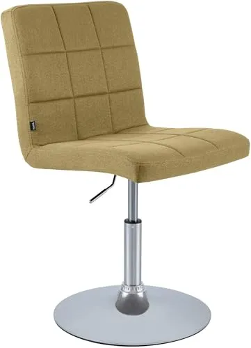 CLP Esszimmerstuhl Ricky Stoff grün - Stuhl für modernes Wohnen, höhenverstellbar & 360° drehbar, mit stilvollem Stoffbezug und Bodenschonern für optimalen Komfort und Schutz.