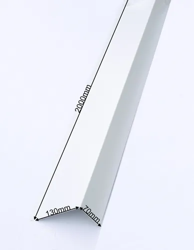 Blechwinkel 130x70mm Eckschoner Winkelblech Mauerabdeckung 90° Alu weiß RAL 9010