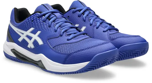 ASICS GEL-DEDICATE 8 CLAY Tennisschuh, Gr. 46,5, schwarz cobalt - Tennisschuhe für Sandplätze mit ASICS GEL-Technologie für optimale Dämpfung und Komfort. Ideal für Training und Wettkampf, leicht zu reinigen und individuell anpassbar.