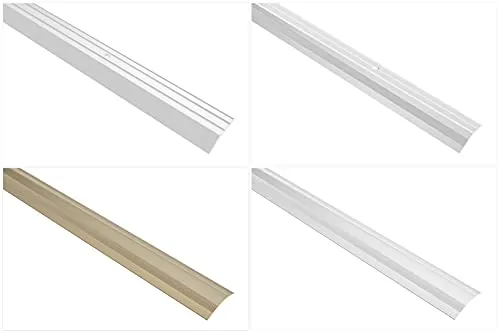 Effector Abschlussprofile aus eloxiertem Aluminium - Anpassungsprofil Bodenleiste - (1 Meter Champagner) Bodenschiene Anpassungsprofile rostfrei