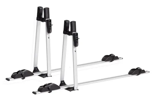 VDP Dachträger - 2x abschließbarer Fahrradträger aus Aluminium - Fahrradträger aus Aluminium, ideal für sichere Transportlösungen, inklusive komplettem Befestigungsmaterial und passend für Reifen von 22-29