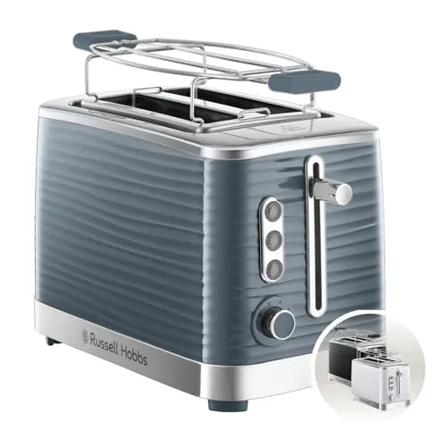 Russell Hobbs Toaster Inspire Grau - 2 Scheiben, extra breite Toastschlitze, 