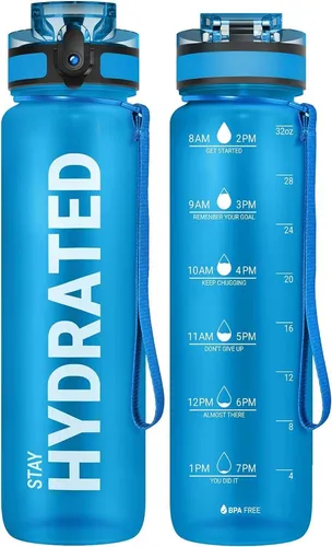 Sahara Sailor Sport Trinkflasche 1L – BPA-frei und Auslaufsicher - Hochwertige 1L Trinkflasche aus BPA-freiem Tritan – ideal für Sport und Freizeit. Auslaufsicheres Design mit motivierenden Zeitmarkierungen für optimale Hydration unterwegs.