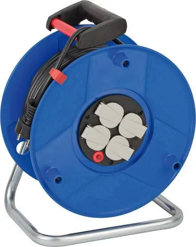 Brennenstuhl 1208300 Kabeltrommel 40 m Schwarz - Kabeltrommel mit 40 m Kabellänge, robust und sicher, ideal für den Innenbereich – perfekt für alle Ihre elektrischen Anwendungen.