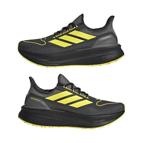 adidas Ultraboost 5 GTX Neutralschuh für Herren – Dunkelgrau/Gelb, Größe 42 2/3 - Wasserdichter Laufschuh mit GORE-TEX Obermaterial für trockene Füße, BOOST Dämpfung für hohen Komfort und Continental Außensohle für besten Grip. Ideal für ambitionierte Läufer bei jedem Wetter.