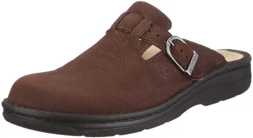 Berkemann Max Clogs Herren, Braun (mokka 437) - 44 EU / 9.5 UK - Hochwertige Clogs aus Echtleder mit waschbaren Wechselfußbetten und idealer Passform dank verstellbarem Riemchen. Perfekt für höchsten Tragekomfort im Alltag.