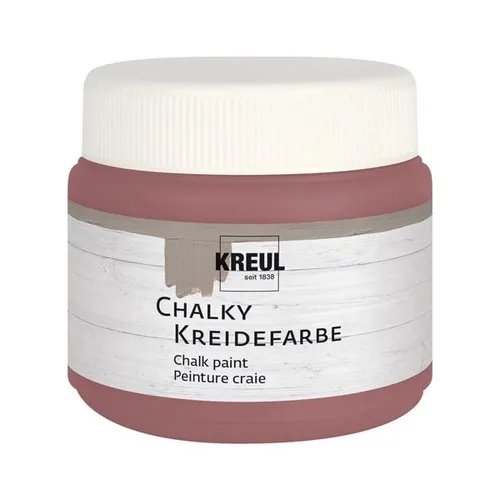 KREUL 75314 - Chalky Kreidefarbe in Marsala Rouge, 150 ml, sanft-matt und schnelltrocknend für kreative Effekte auf verschiedenen Oberflächen