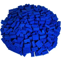 LEGO® 2x4 Steine Bausteine Blau - 100 Stück NEU! - 100 originale LEGO® 2x4 Steine in blau für kreatives Bauen und Spielen. Fördert Fantasie, Problemlösefähigkeit und räumliches Vorstellungsvermögen.