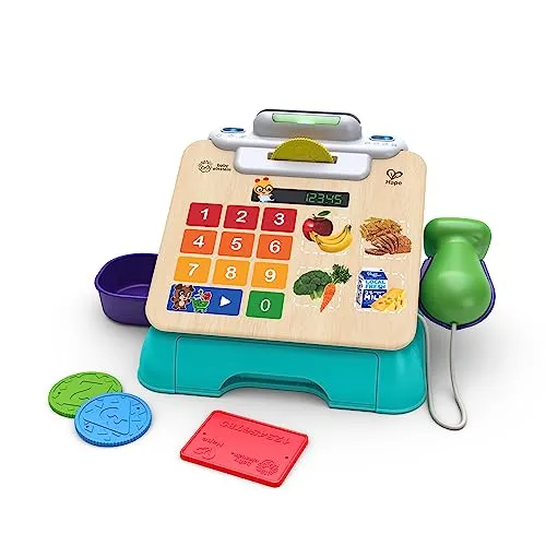 Baby Einstein + Hape Magic Touch Registrierkasse - Kaufläden & Zubehör, fördert Feinmotorik und Lernen mit über 170 Geräuschen, Lichtern und Musik für Kinder ab 9 Monaten.