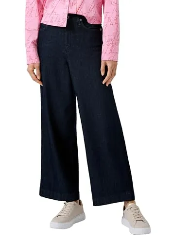 s.Oliver BLACK LABEL Weite Jeans im Five-Pocket Style blau 40 - Lässige Five-Pocket Jeans in Blau, aus atmungsaktivem und elastischem Material für optimalen Tragekomfort. Ideal für einen entspannten Casual-Look.