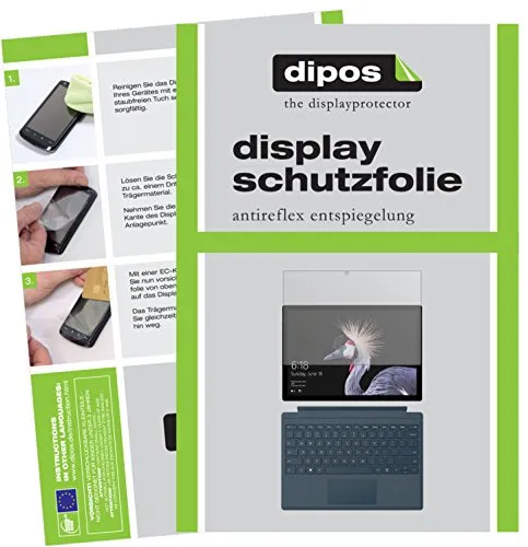 dipos I 2X Schutzfolie matt kompatibel mit Microsoft Surface Pro (2017) Folie Displayschutzfolie