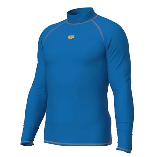 ARENA Herren Graphic UV-Schutz Langarm Shirt - Rashguards für Wassersport für Männer, bietet UV-Schutz UPF 40+, schnelltrocknendes Material und umweltfreundliches, recyceltes Polyester für unbeschwerten Sonnenspaß.
