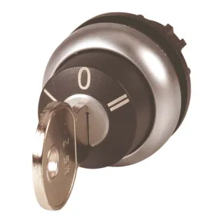 Schalterantrieb 2-fach mit Schlüssel M22-WRS-MS13 - Drehschalter mit Schlüsselbedienung, IP66 Schutzart, ideal für industrielle Anwendungen und hohe Sicherheitsanforderungen.