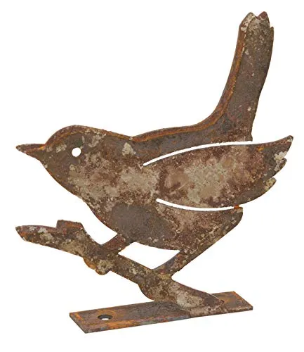 Gerry Gartendeko Vogel Piepmatz Baumtier Metall Rost Deko verrostet