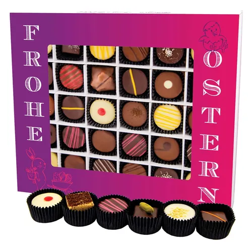 Hallingers Frohe Ostern XXL Ostern Pralinen Geschenk handmade ohne Alkohol