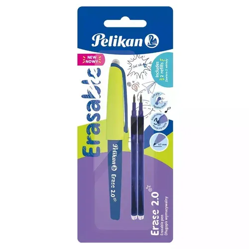 Długopis wymazywalny Erase 2.0 + wkłady, niebieski Pelikan AG 5901389584936