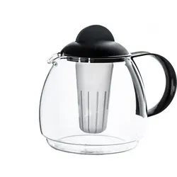 Boral Kanne aus Glas 1,8L mit Teesieb in schwarz von Boral GmbH