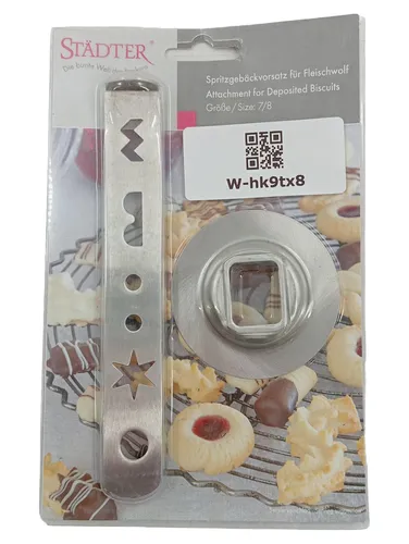 Städter 229075 Spritzgebäckvorsatz 7/8 aus Edelstahl