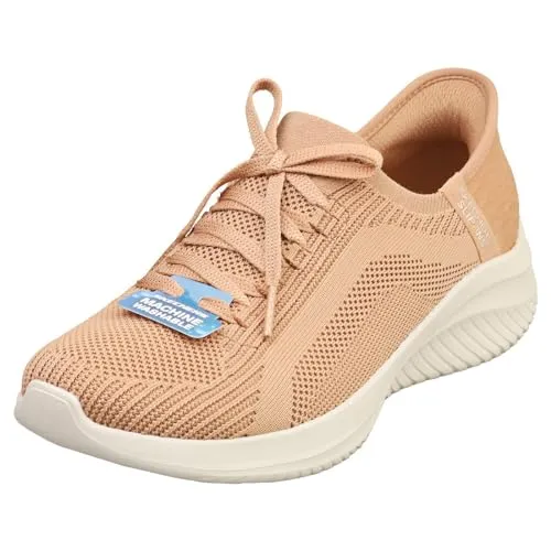 Skechers Slip-ins Ultra Flex 3.0 Vegan Damen Sneaker - Tan, 37 EU - Sneaker für Damen in Tan, ideal für Freizeit und Walking. Der bequeme Slip-on-Stil sorgt für müheloses An- und Ausziehen.