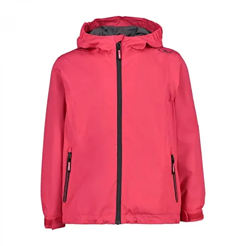 CMP Kid G-Jacke mit Fester Kapuze, Erdbeere, 116 - Funktionsjacke mit Clima Protect-Technologie für optimalen Regen- und Wetterschutz. Wasserdicht (WP 10.000) und atmungsaktiv (MVP 4.000), ideal für aktive Kinder.