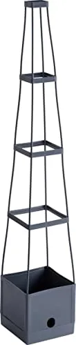 Meister Pflanzturm 150 cm mit Rankgitter für Tomaten - Praktischer Pflanzturm aus robustem Kunststoff, ideal für den Innen- und Außenbereich. Perfekt für das Wachstum von Tomaten und anderen Pflanzen, bietet stabilen Halt und optimale Wachstumsbedingungen.