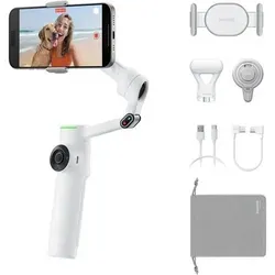 Insta360 Flow 2 Pro Creator Bundle Gimbal - 3-Achsen Smartphone Stabilisator - Kamerastabilisatoren und -stützen mit KI-gesteuerter Objektverfolgung für flüssige Aufnahmen. Inkl. Spotlight-Aufsatz und magnetischer Smartphone-Halterung für vielseitige Nutzung.