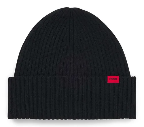 HUGO Beanie Xola - Stylische Mütze für HAKA-Fans - Beanies, weiche Wolle für hohen Tragekomfort und waschmaschinengeeignet. Zeige deinen Teamgeist an kühlen Tagen!