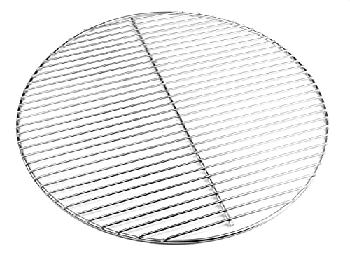 HeRo24® Edelstahl Grillrost 54,5 cm 4/3 mm Rundrost für Kugelgrill 55–57 cm Stababstand 1,3cm passend für Weber 57 Stabiler Ersatzrost für Holzkohlegrill