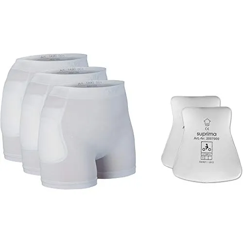 Suprima Set Hüftprotektor-Slip - 3 x 1-4900 und 1 x 2007 in weiss (S) - Medizinische Verbrauchsmaterialien für Taille & Bauch, bietet optimalen Schutz und Komfort für mehr Sicherheit im Alltag.