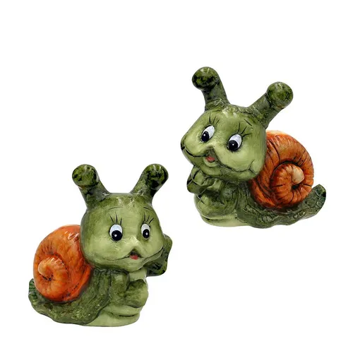 Dekohelden24 Dekofigur Keramik Schnecke - Dekofigur aus hochwertiger Keramik, ideal zur Verschönerung von Wohnräumen und Gärten in verschiedenen stilvollen Ausführungen.