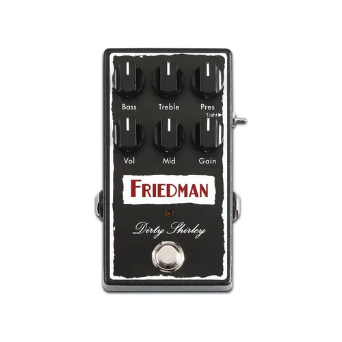 Friedman Dirty Shirley Pedal - Gitarren-Effektgerät mit vielseitigem Overdrive-Sound, inspiriert vom Friedman Dirty Shirley Amp, ideal für Blues und Classic Rock.