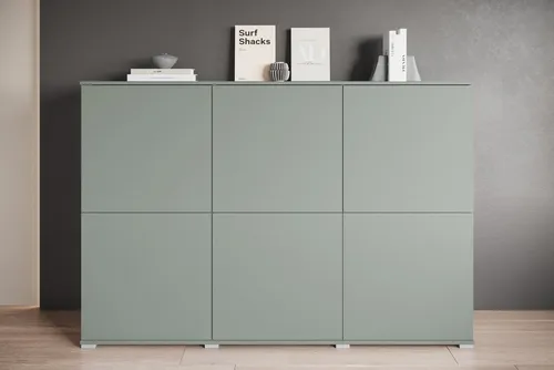 INOSIGN Highboard Kenia, moderne grifflose Hochkommode in grün von OTTO home