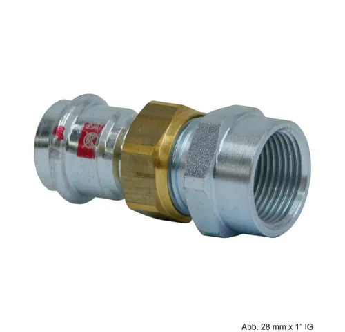 Viega Prestabo Verschraubung 643485 28 mm x Rp 1, Stahl unlegiert - Hochwertige Verschraubung für zuverlässige Rohrverbindungen. Ideal für den professionellen Einsatz in der Installationstechnik.