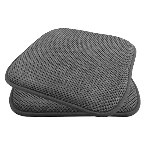 TRISENS Stuhlkissen Nika - Gel-Kissen Set 40x40 mit Memory-Schaumstoff - Stuhlkissen-Set mit modernem Memory-Schaumstoff für optimalen Sitzkomfort, erhältlich in Dunkelgrau und ideal für stundenlanges Sitzen.