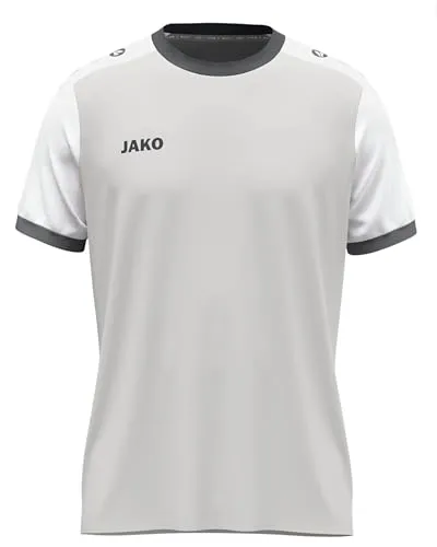 JAKO Unisex Kinder Trikot Dynamic, Kurzarm, hellgrau/weiß/grau, 128