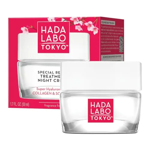 Hada Labo Tokyo Anti Age Nachtcreme Hyaluronsäure für optimale Regeneration der Haut ab 40 Jahren 50ml