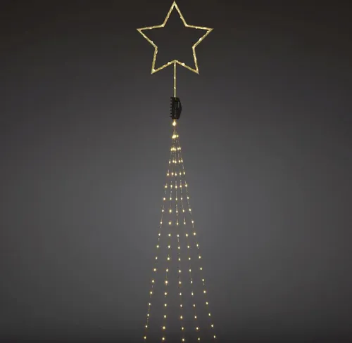 Konstsmide LED Baummantel mit goldfarbenem Top-Stern in gold von Konstsmide