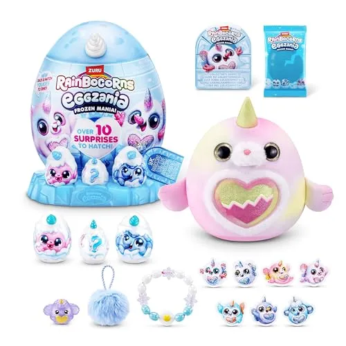 Rainbocorns Eggzania Frozencorn Mania (BLIZZY) von ZURU, Plüschspielzeug zum Sammeln für Mädchen ab 3 Jahren, Walrus