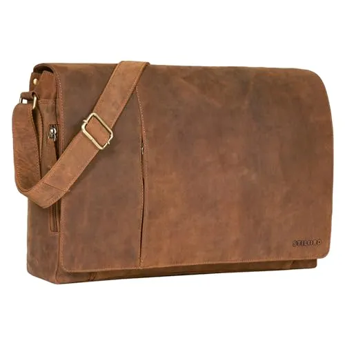 STILORD 'Maximus' XXL Ledertasche in braun von STILORD