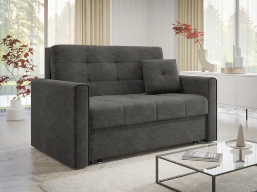 MIRJAN24 Schlafsofa Viva Lux II - Stilvolles Zweisitzer Sofa mit Schlaffunktion - Elegantes Schlafsofa mit Bettkasten und herausklappbarer Funktion. Ideal für Gästezimmer oder kleine Wohnungen. Maße: 133 x 98 x 85 cm, Schlaffläche 196 x 112 cm. Kompakte und praktische Lösung für jeden Raum.