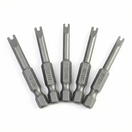 QWORK® Schraubendreher Bits U Typ Sicherheitsbits 1/4