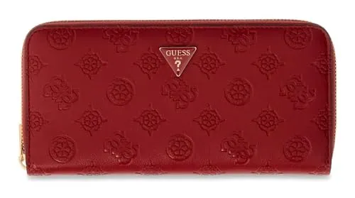 GUESS Geldbörse Diana SLG Zip Around Wallet Dark Cherry Logo