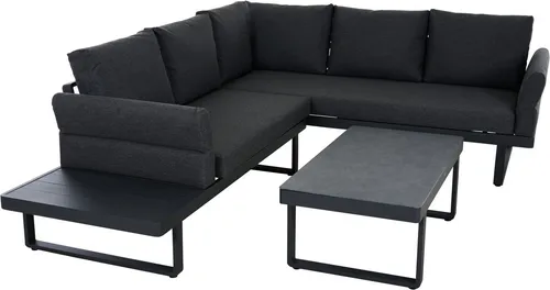 Siena Garden Weston Lounge-Set 3-teilig - Anthrazit - Gartenmöbel, stilvolles Lounge-Set aus wetterfestem Material für entspannte Stunden im Freien.