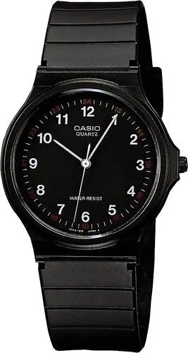 Casio Armbanduhr MQ-24-1BLLEG - Armbanduhr mit schwarzem Kunstharz-Gehäuse und -Armband, langlebig und spritzwassergeschützt – der perfekte Begleiter für jeden Anlass.