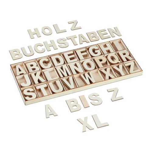 Holzbuchstaben Deko Buchstaben Bastelbuchstaben Set Großbuchstaben aus Holz