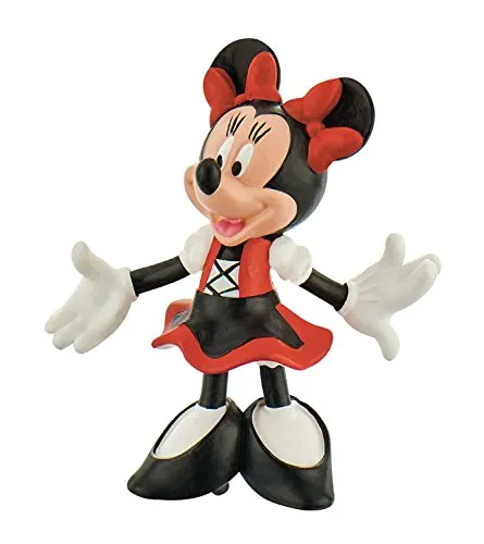 Bullyland 15391 - Spielfigur, Walt Disney Minnie im Dirndl, ca. 7 cm groß, liebevoll handbemalte Figur, PVC-frei, tolles Geschenk für Jungen und Mädchen zum fantasievollen Spielen